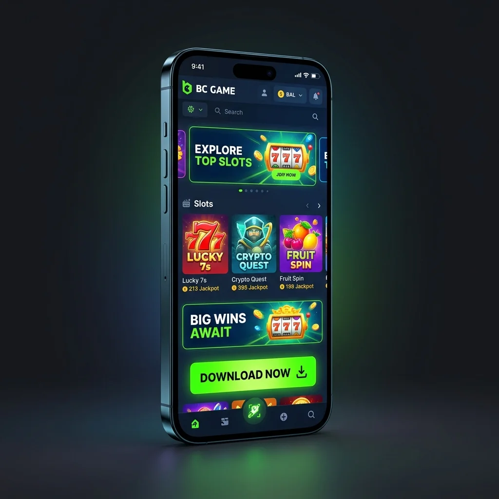 BC Game login screen mobile app